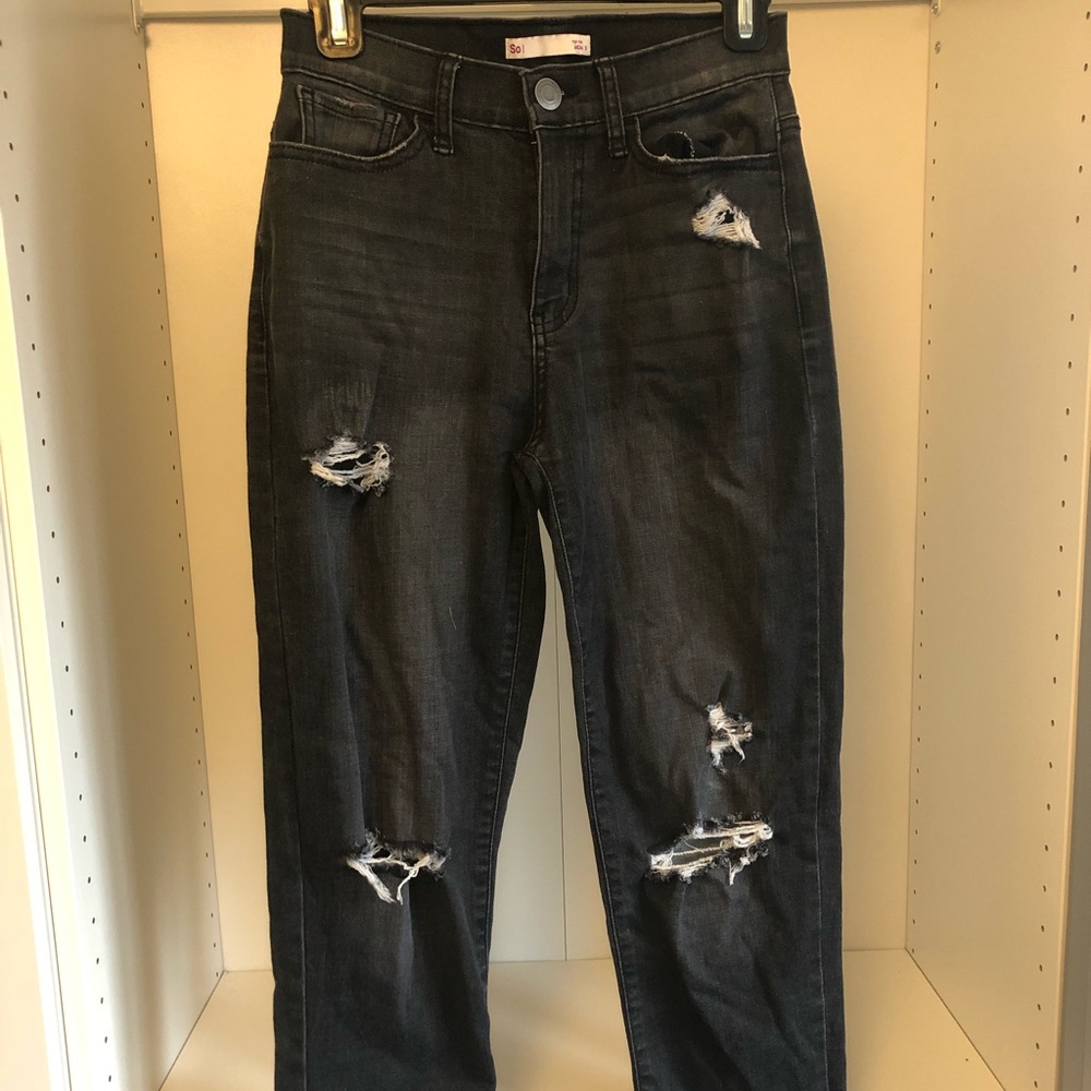 So Brand Distressed Mom Jeans